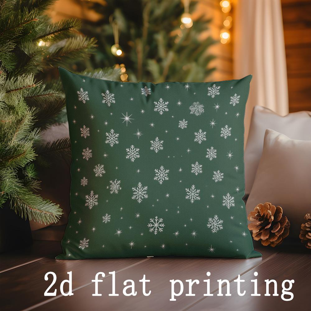 Home Decor Christmas Trees Pattern Pillow Covers Pattern Cushion Cover Suitable for Sofa Bedroom Car Pillow Cover