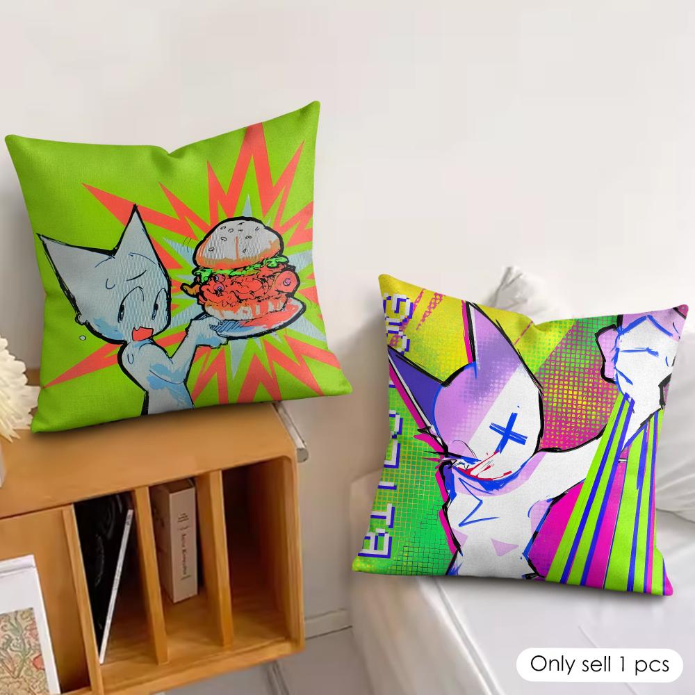 Music Band Ffemtanyl Cushion Cover Plush Decorative Pillow Case With Hidden Zipper Cutecore Room Decor For Home