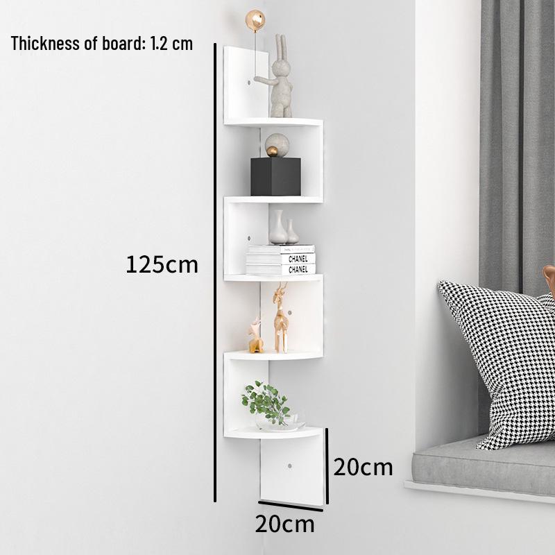 Wall-Mounted Multi-Layer Shelf: Corner Storage and Decoration for Bathroom, Bedroom, and Living Room.