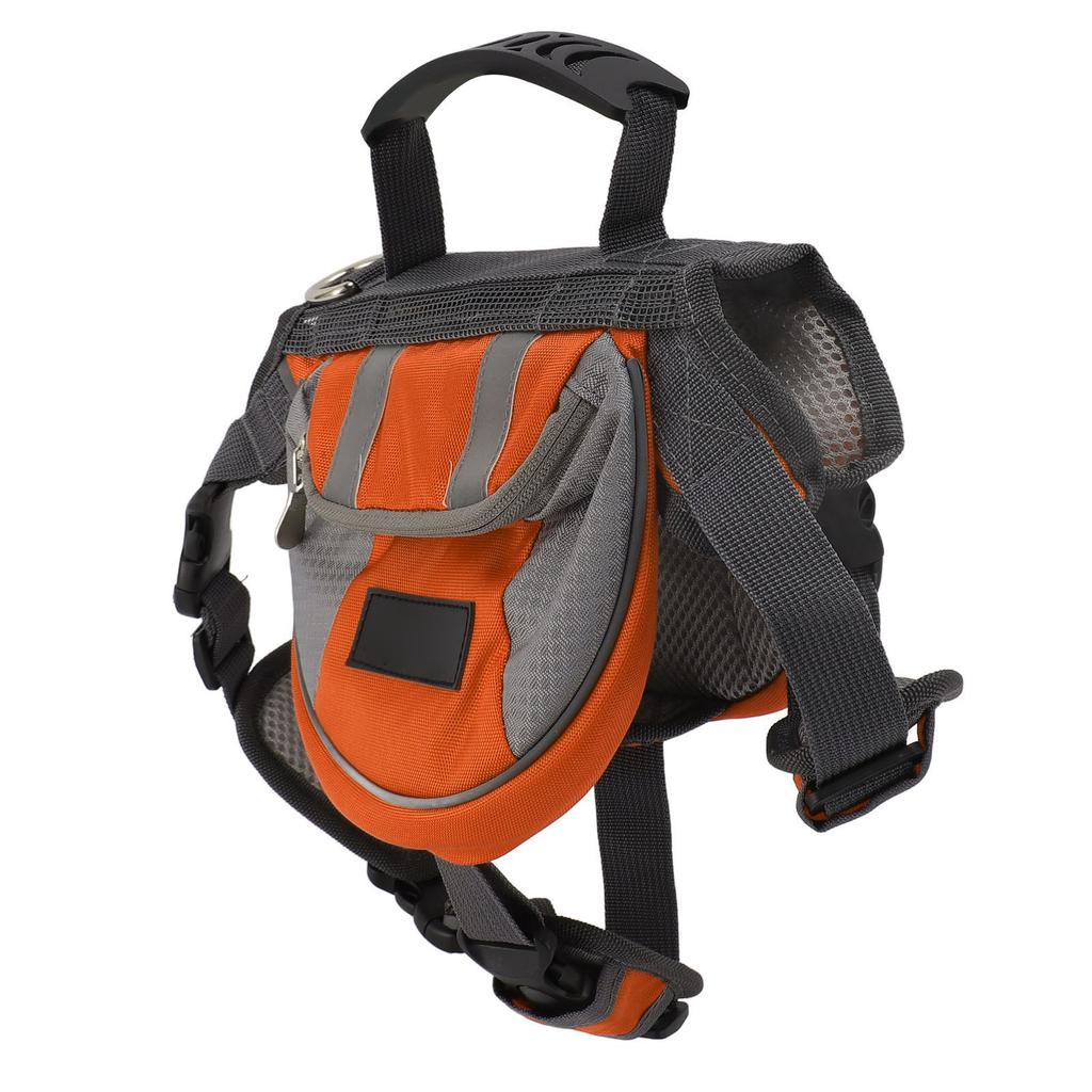 Dog Backpack Saddle Bag with Reflective Stripe Large Capacity Multifunction Dog Harness Saddlebag