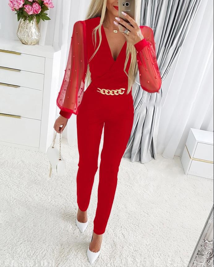Women's Cute Spring Polyester Jumpsuit - Fresh, Sweet Fashion