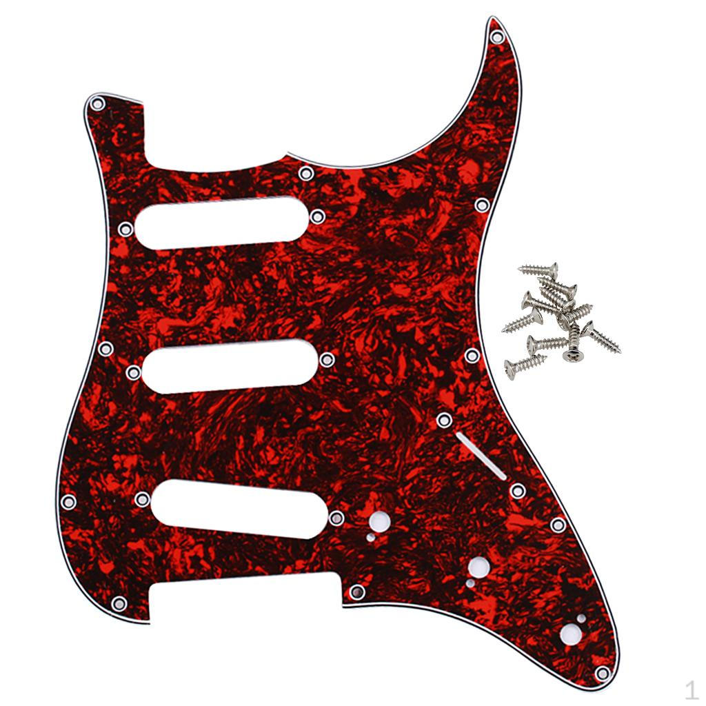 SSS Guitar Pickguard Plate with Mounting Screws for ST SQ