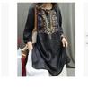Women Blouse Loose Split Women Summer Shirts Thin Causal Literary Female Long Tops Robe