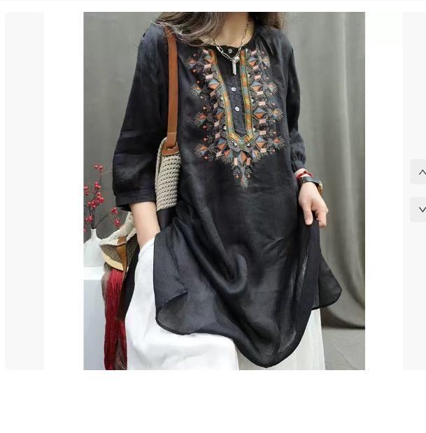 Women Blouse Loose Split Women Summer Shirts Thin Causal Literary Female Long Tops Robe