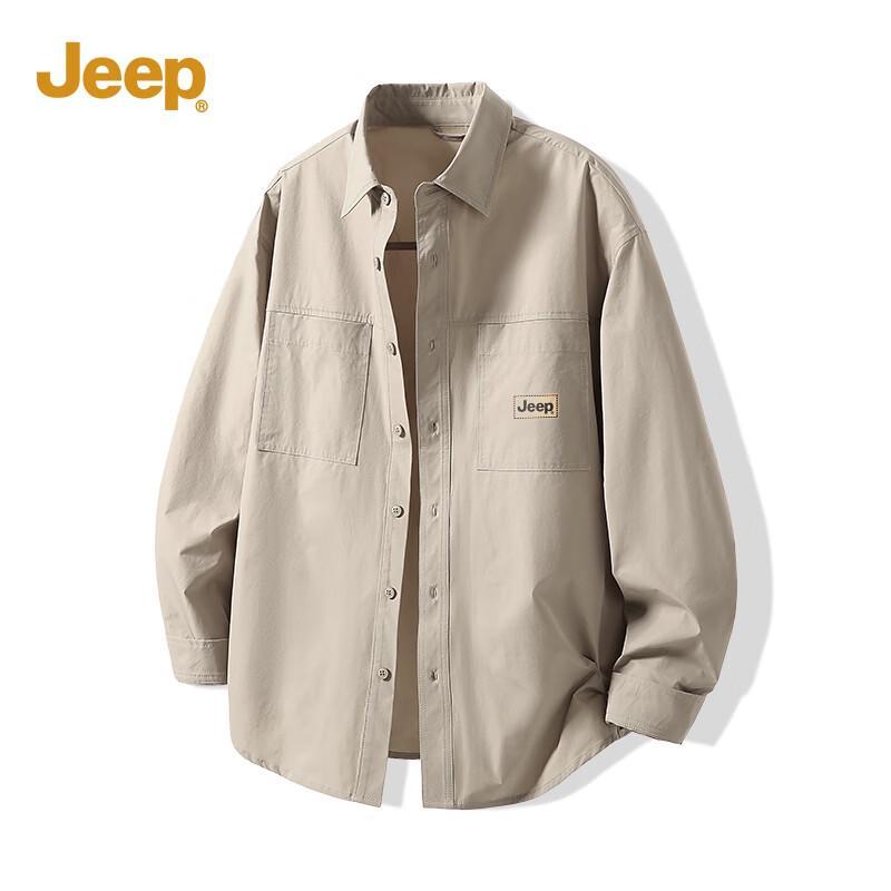 

JEEP Unisex Loose Fit Long Sleeve Work Shirt XL