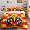Yellow-Red Checkered CVF Logo Set Bedding Duvet Cover Set Duvet Cover Pillowcases  (1 * Duvet Cover 2 * Pillowcases, without duvet insert)
