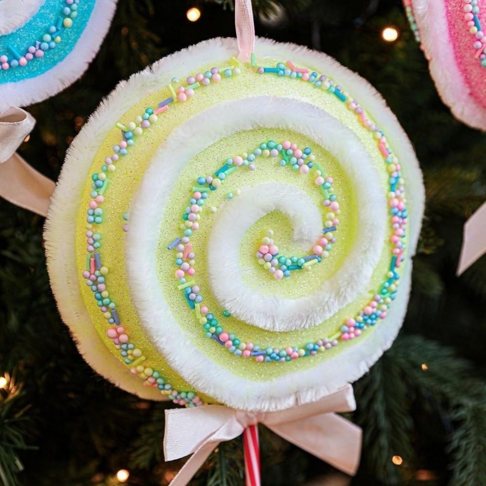 Foam Christmas Lollipop Pendant Colorful Lollipop Branches Fake Lollipop Models  Kids Favor