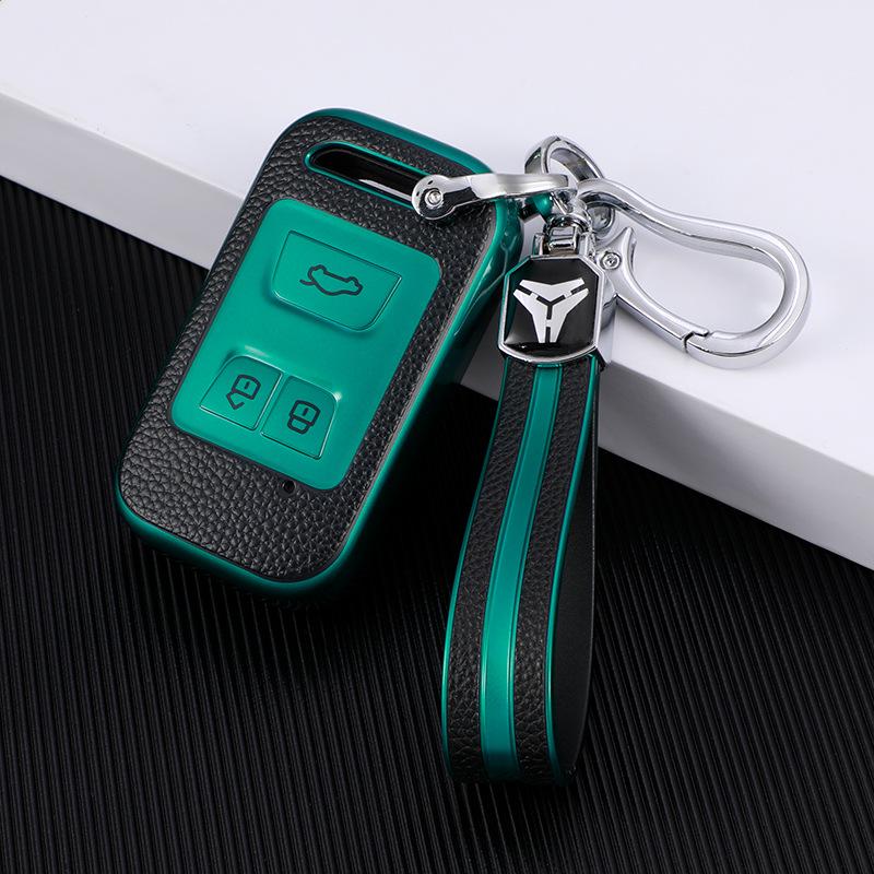 Chery Tiggo Key Case: Tiggo 8, 7, 5x Full Wrap Leather Key Shell & Buckle