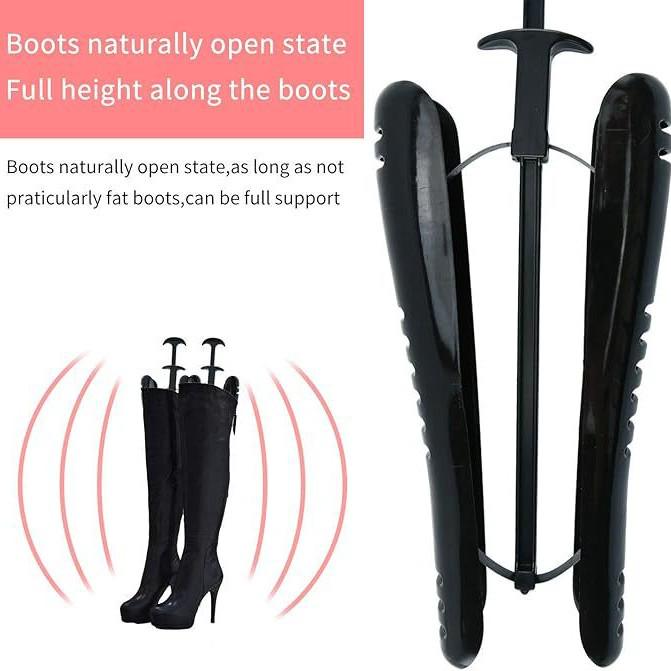 42cm Black Elastic Plastic Boot Shaper & Rack, Shoe Stretcher & Anti-Collapse Shoe Shaper.