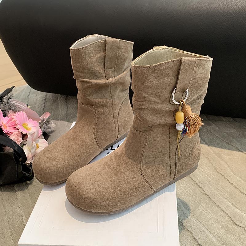 Fashion National Style Retro Short Boots for Women 2025 Autumn New Style Short Boots