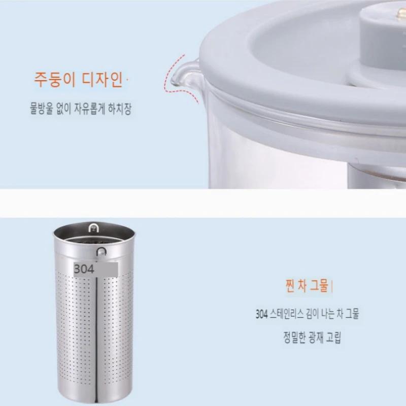 1,8L Elektrisk Vattenkokare Hälsokittel Kokare Multifunktionell Blomma USA 110v Tekanna Kaffekanna Stål Glas Kokare Varmvattenberedare