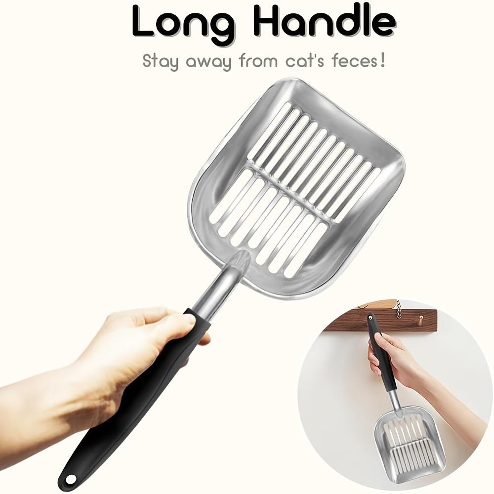 Cat Litter Shovel, Long-handled Cat Shovel, Aluminum Alloy Screen Metal Shovel,feces Screen,net Shovel,metal Cat Litter Shovel,cat Litter Basin Shovel