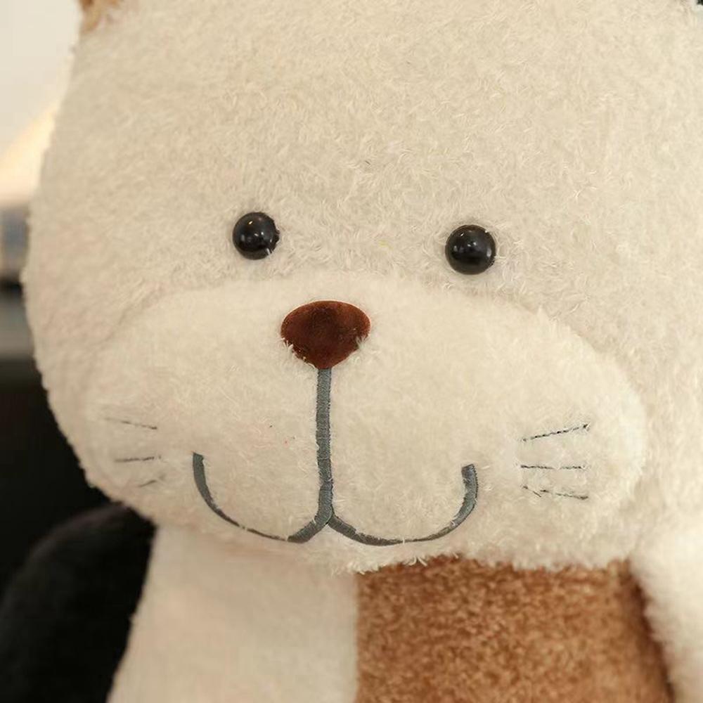 50CM Te Ris Katt Plysjleke Tegneserie Lang Pellet Katt Kawaii Sengpute Sovende Dukke Gi Barn Bursdags Julegaver