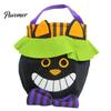 Halloween Costume Accessories Candy Bags for Kids, Trick or Treat Handbag with Handle, Spooky Durable Carrying Witch Ghost Black Cat Pumpkin