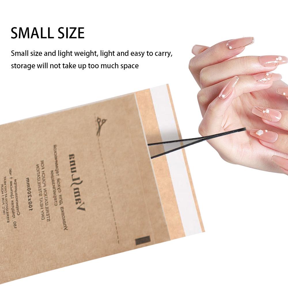 200 Stück Trockenhitze Dampfsterilisationsbeutel Autoklavbeutel Einwegversiegelung Sterilisatoren Sterilisationsbeutel für Nagelwerkzeug Zahn