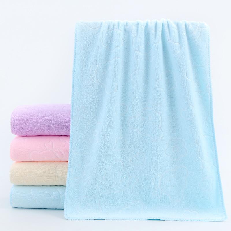 Microfiber Embossed Bear Towel Water-absorbent Skin-friendly Face Wash Towel Wipe Hand Towel Labor Shield Daily Use