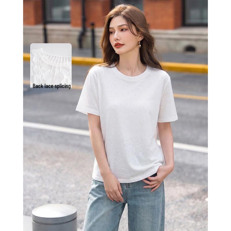 TERRE BLEUE Women s Casual Short Sleeve T-Shirt L
