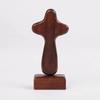 Wood Material Wood Cross Statue Handicraft Design Desktop Cross Ornament  Office Desktop