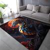 Multiple sizes Blue dragon with full moon Print Carpet Rug for Living Room Bedroom Sofa Doormat Home Decor Non-slip Floor Mat