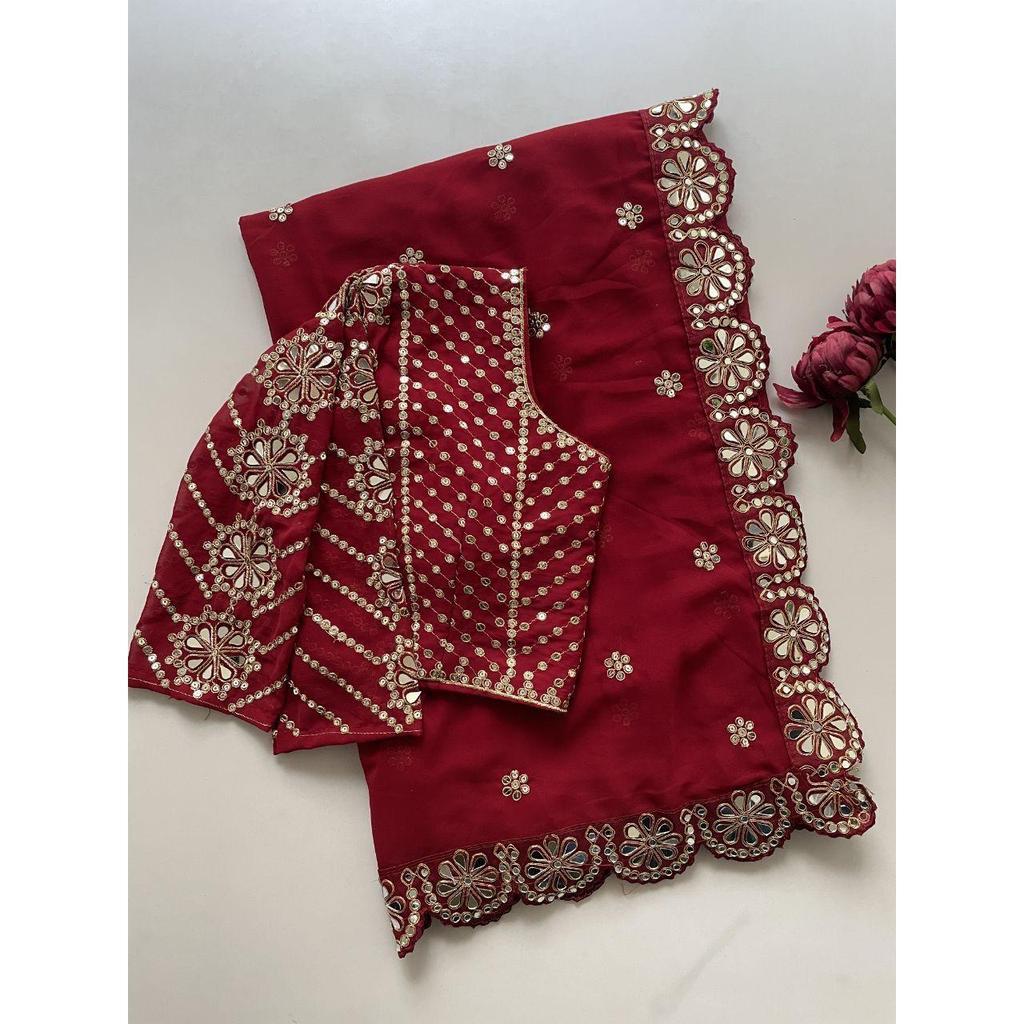 Latest new wedding wear saree