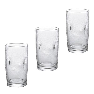 ADERIA Dishwasher-Safe IPT Always Fit Tumblers, 270ml, Pack of 3, Made In Japan, Tempered Glass, Shatter-Resistant, Simple Design, Durable for