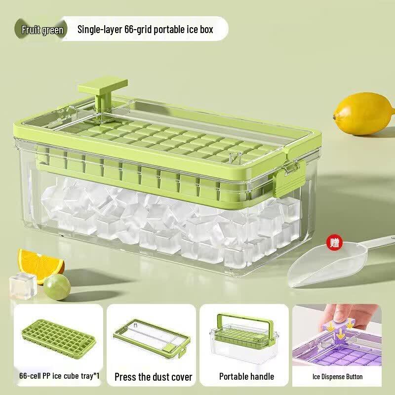 Press Ice Cube Tray with Storage Box