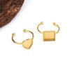 10 Stück Verstellbare Edelstahl Offene Ringfassungen Leere Basis Fassung Cabochon Ringe Für Schmuckherstellung DIY Fingerring Leere