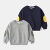 Spring Solid Toddler Girls Sweatshirt Round Neck Kids Baby Boys Tops Casual Patchwork Pullovers Loose Little Boys Long Sleeves
