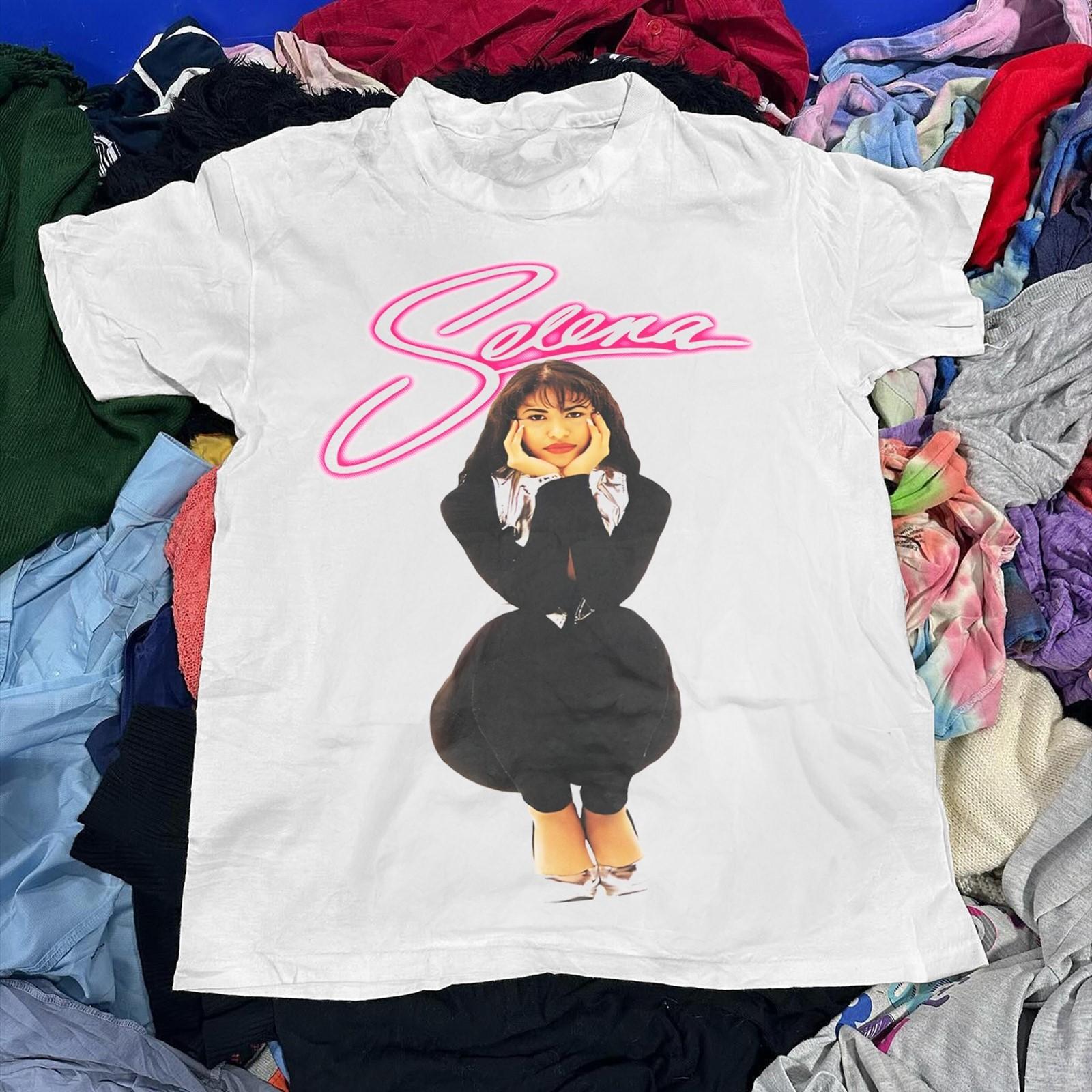 90s Selena Q Washed T-Shirt White M 2XL