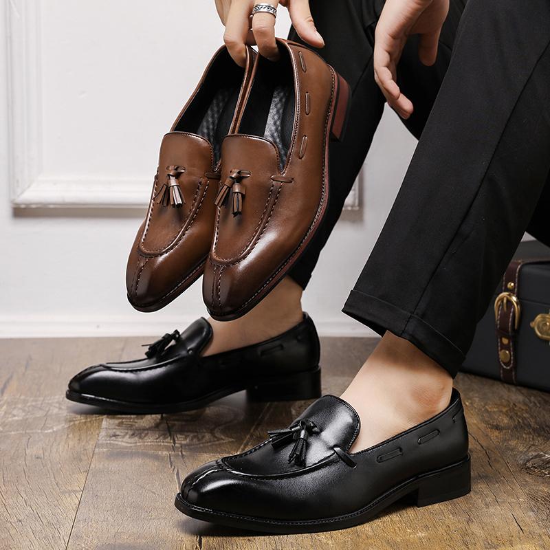 Kožené boty Ležérní společenské boty pro muže Společenské Tenisky Pánské Mokasíny Mokasín Tenisky Pánské Designérské