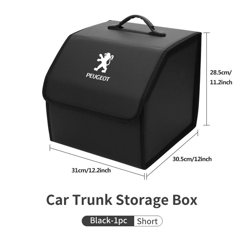 2026 Hot Car Sticker For Peugeot Big Capacity Car Trunk Storage Box Folding Multiuse Tool Tidying 407 508 2008 5008 307 308 3008