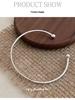 Cui Yan S925 Sterling Silver Open Round Bead Bracelet Ring for Women - Korean Style, High-End, Versatile Jewelry