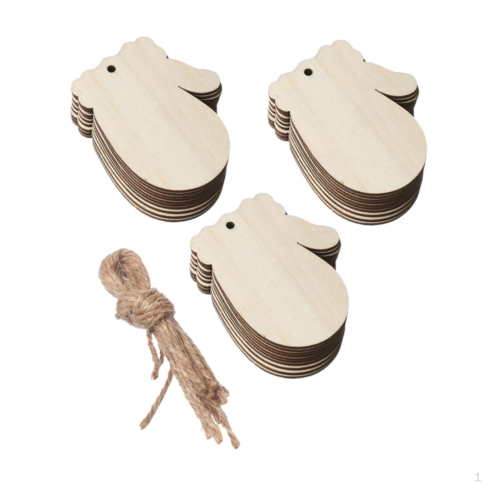 

30 шт. Неокрашенные деревянные вырезы в форме перчаток, Деревянные украшения, Многофункциональные заготовки для росписи