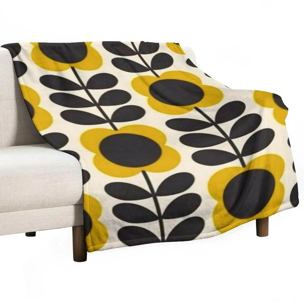 Orla kiely květiny s více stonky, vzor kiely, design orla kiely Deka přehozená luxusní pohovky