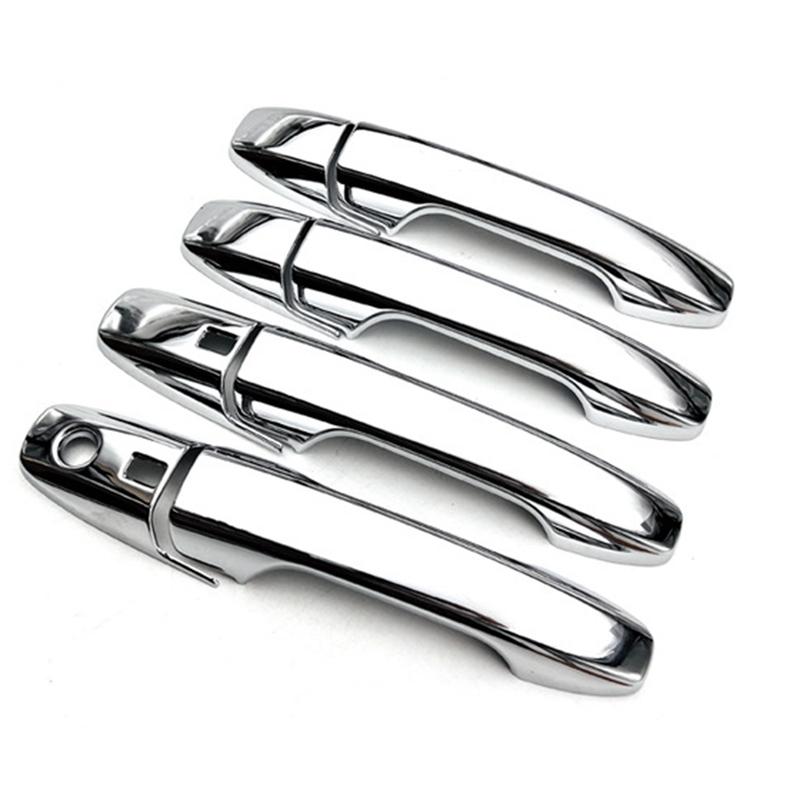 8Pcs Chrome Car Exterior Side Door Handle Frame Cover Trim For Perodua Ativa Toyota RAIZE Daihatsu ROCKY