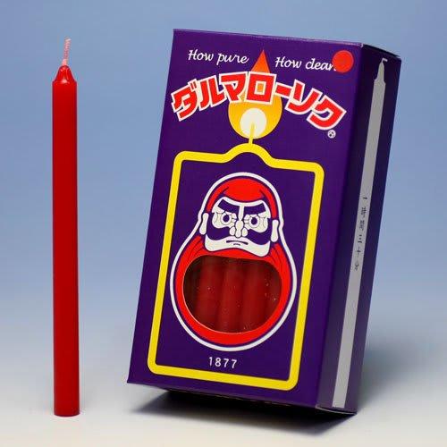 Vermilion Daruma Candles, Size 2 (30 Pieces), Burn Time: Approximately 1 Hour 30 Minutes, 225g, Made In Japan (Red Candles)
