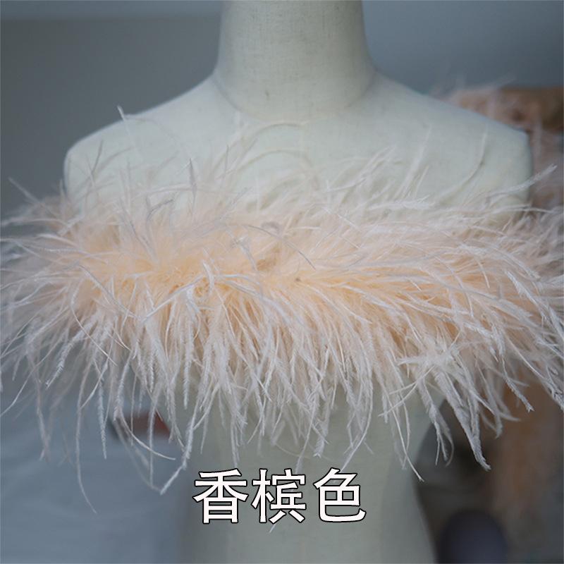 Ostrich Top Single Layer, Colorful Feather Wedding Dress Stage Decoration Diy Accessories Large Feather