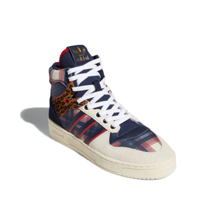 Adidas Originals Rivalry High-Top Skate Shoes Unisex Sneakers Blue White FW3130