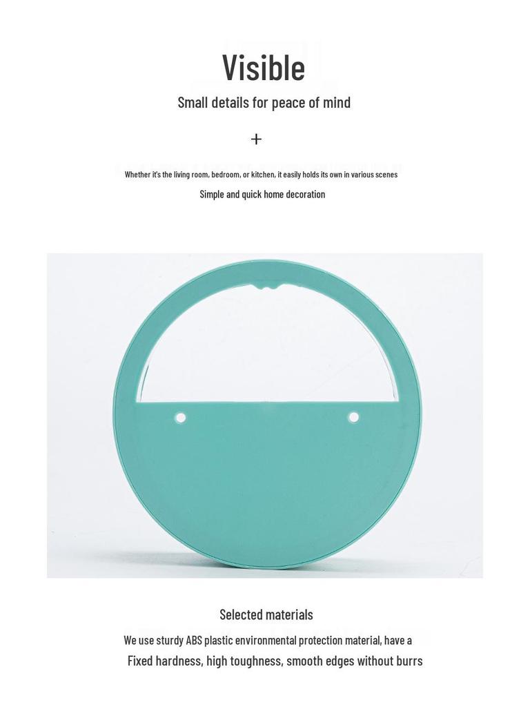 Nordic Wall-Mounted Round Pothos Planter: Creative Green Plant Decor & Fish Tank for Living Room