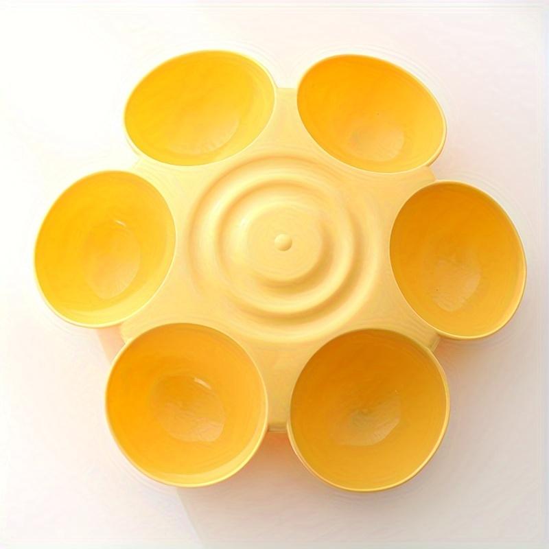 6 in 1 Pet Petal Shaped Cat Bowls, Multi-Functional Tilted Dog Feeding and Drinking Bowls, Pet Supplies жёлтый