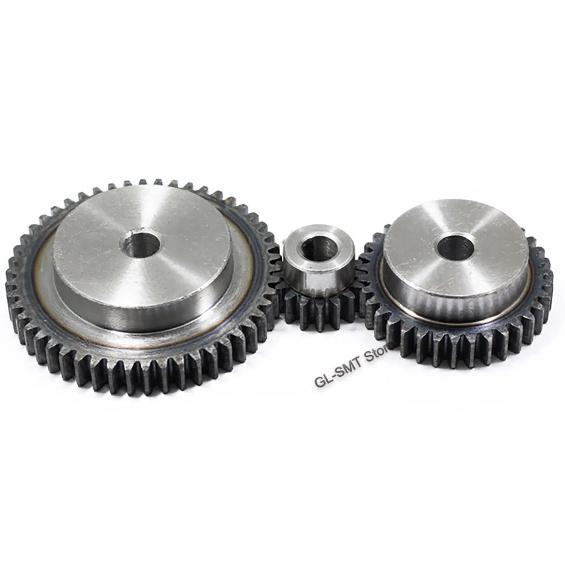 1Pcs 2 Module Spur Gear 21T/22T/23T-60T 45# Steel Motor Gear 2M Mechanical Transmission Gear Process Hole 10/12mm