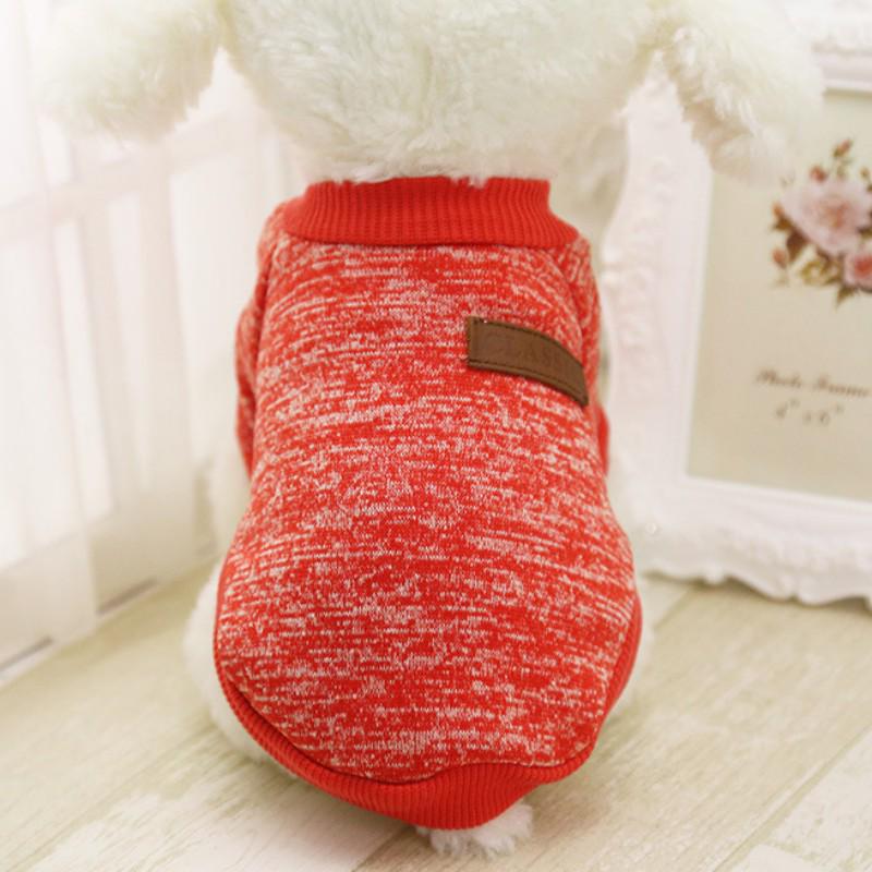 6 Color Pet Dog Sweater Autumn Winter Pet Dogs Coat Clothes Soft Comfortable Warm Fashion Classic Woolen Sweater Dog Jackets