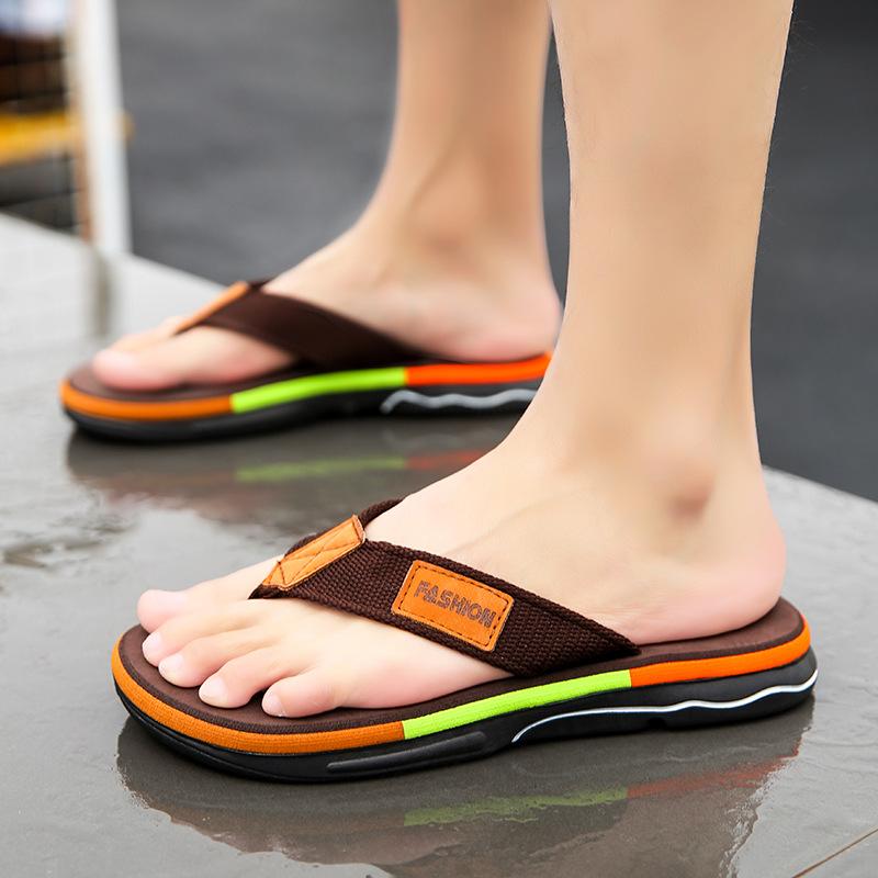 Fashion High Quality Green Men Summer Flip-Flop Non-slip Beach Slippers for Men Outdoor Flip Flops Man Fashion Slides Chinelo Masculino