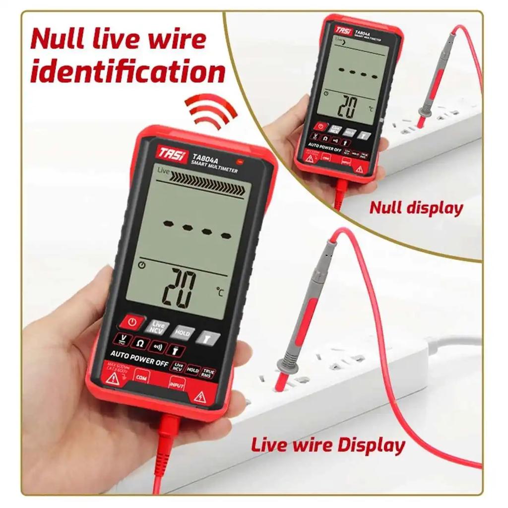 TA804A - Automatisches professionelles DIGITALES Multimeter, HD-Farbdisplay, Ultradünn, Smart, OHM, NCV, Spannungsmesser