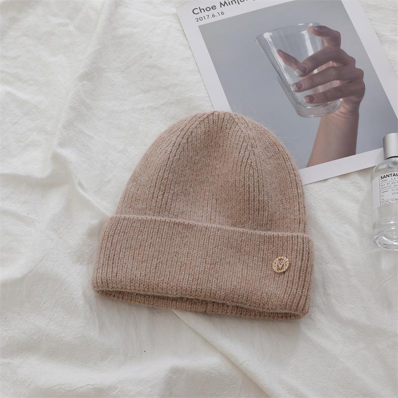 Knitted Hat  Thickened for Autumn and Winter To Make The Face Look Better Small Ear Protecting Couple's Versatile Pullover Hat Woolen Hat