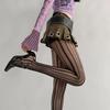 1Pair Stockings Womens Fishnet Tights Sexy Geometric Striped Pantyhose Rattan Mesh Lace Gothic Outdoor Gadgets