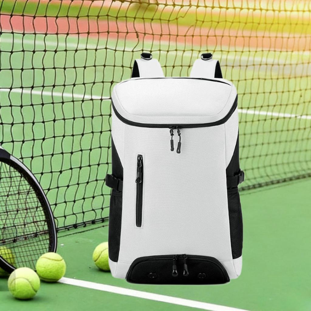 Badminton and Tennis Racket Bag with Separate Shoe Compartment Spacious Nylon Backpack for Fitness and Sports