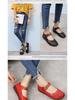 Spring-Summer Soft Sole Non-Slip Leather Shoes for Middle-Aged and Elderly Women