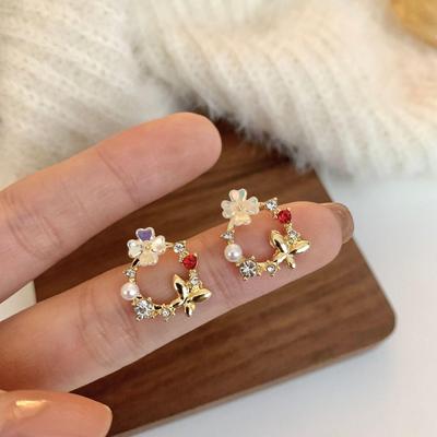 S925 Silver Needle Floral Earrings - Elegant, Trendy Design for Women