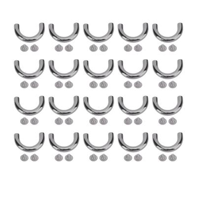 20 Sätze D-Ring-Verbinderschnallen Zinklegierung und Eisen Multifunktionale Galvanisierung Bogenbrücke D